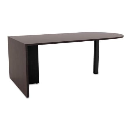 Alera Alera D Shape Peninsula Desk - 71"W x 35-1/2"D x 29-5/8"H - Espresso - Valencia Series VA277236ES